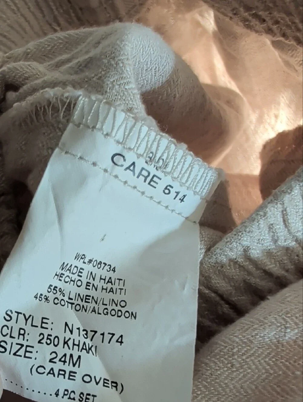 Nautica Linen Blend Beige Boys Suit